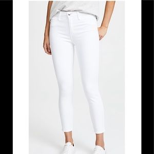 L’agence Margo high rise white cropped jeans 27
